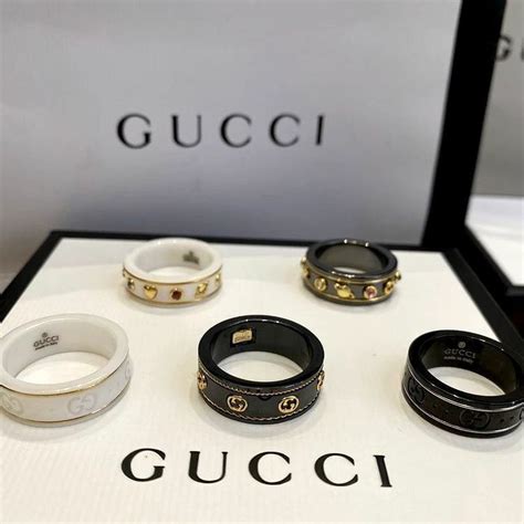 gucci icon ring with gemstones replica